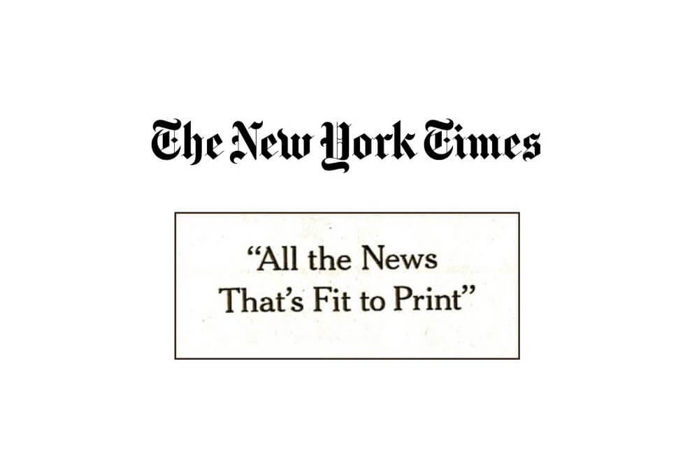 NY Times slogan